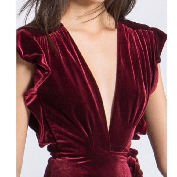 MISA Los Angeles Carolina Velvet Wrap Maxi Dress – Size M – NWOT - Picture 2 of 11